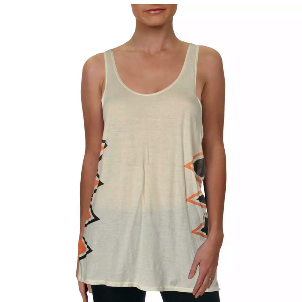 Sundry Trapezoid Beige Tank Shell O/S $78.00
